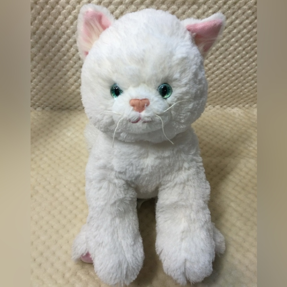 Build A Bear Workshop Promise Pets White Cat Plush Blue Eyes 2013🐱🐾